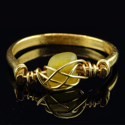 Ring mit römischer Glasperle 1.–3. Jahrhundert n. Chr. (Perle) / moderne Fassung - Bild 1 von 4
