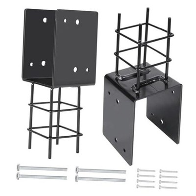2 Pack 6''x 6'' Heavy Duty U-Shape Concrete 6''x 6'' 2 pack Galvanized with coating