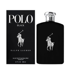 POLO BLACK Ralph Lauren Eau de Toilette For Men 6.7 Oz/ 200 ml