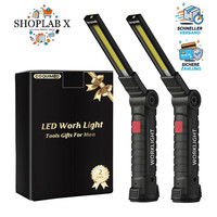 Werkstattlampe Led Arbeitsleuchte Schwarz Mit Magnet Und Haken 2 StüCk Geschenk