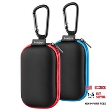 Earbuds Case 2Pack, Rectangle Earbuds Carrying Case, Portable Red Blue