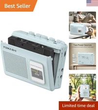Elegant Blue Walkman: Portable Cassette Player with Speaker & Recording Mic