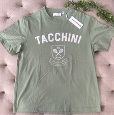 Sergio Tacchini Varsita Varsity Tennis T-Shirt Medium  NWT Hedge green S/S