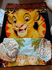 Disney Baby The Lion King Crib Bedding Set, Multicolor Polyester LOT OF 3 ITEMS