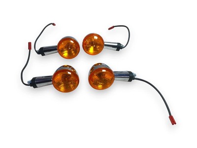 Fits Royal Enfield Meteor 350cc 4X INDICATOR TURN SIGNAL LIGHT CHROME BODY