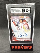 Corbin Carroll 2019 Bowman Best Best of Auto #B19-CC Diamondbacks PSA 10 On Card