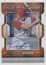 2014 Panini Elite Extra Edition Prospects 3/10 Aaron Brown #46 Auto 1b9b