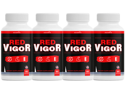 ( 4 Pack ) Red Vigor for Men, Redvigor Advanced Daily Male Support Capsules