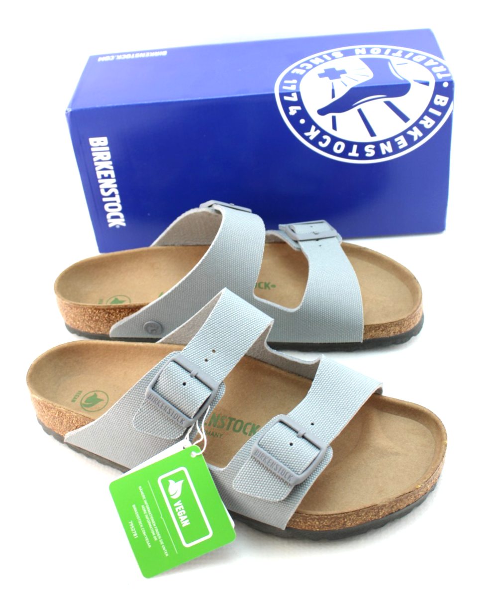 New BIRKENSTOCK Arizona Rivet Logo Size Regular Fit Stone Coin