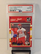 2016 Panini Donruss #309 Chris Jones Press Proof Blue RC PSA Gem 10 Chiefs POP 7