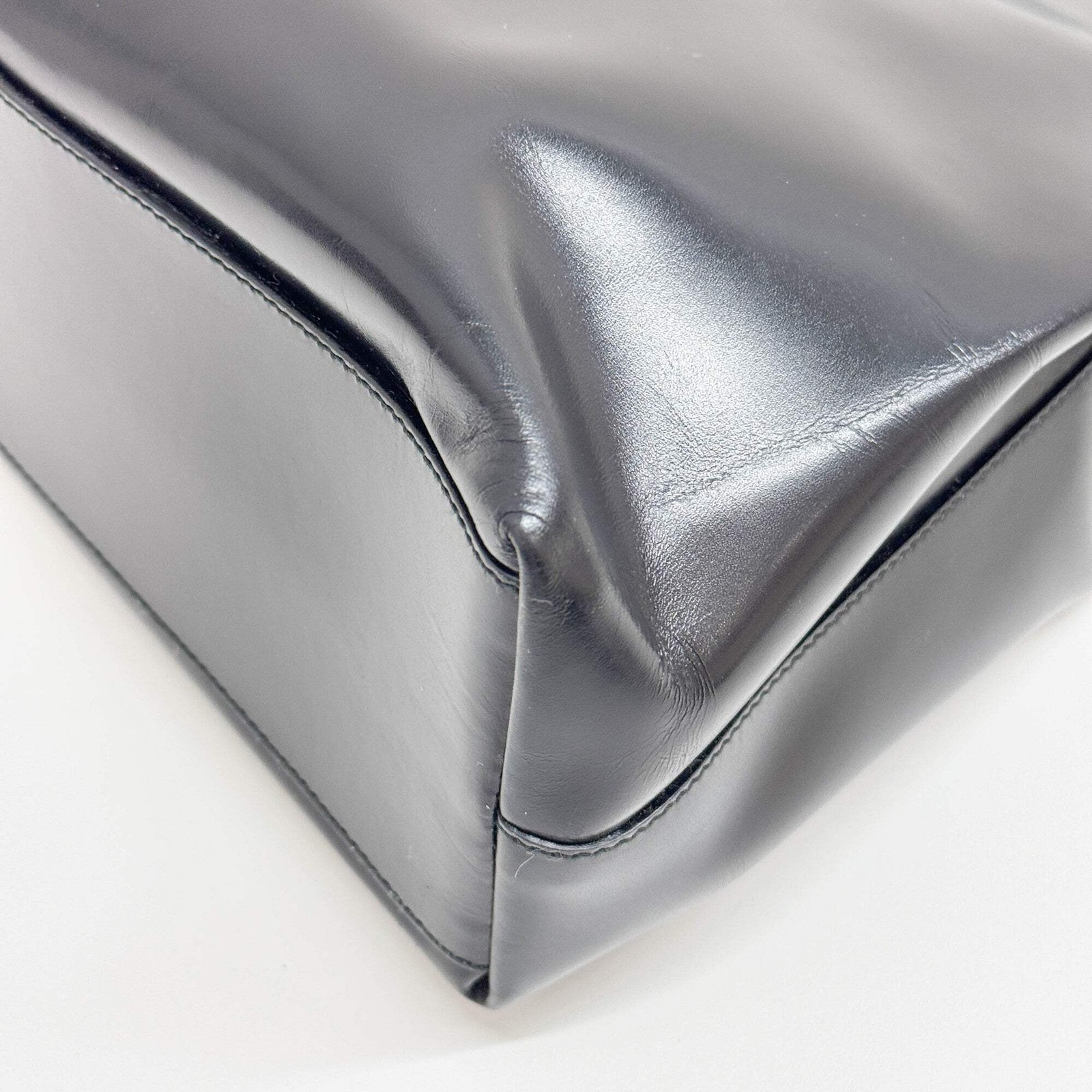 PRADA Black Leather Tote Bag thumbnail 11