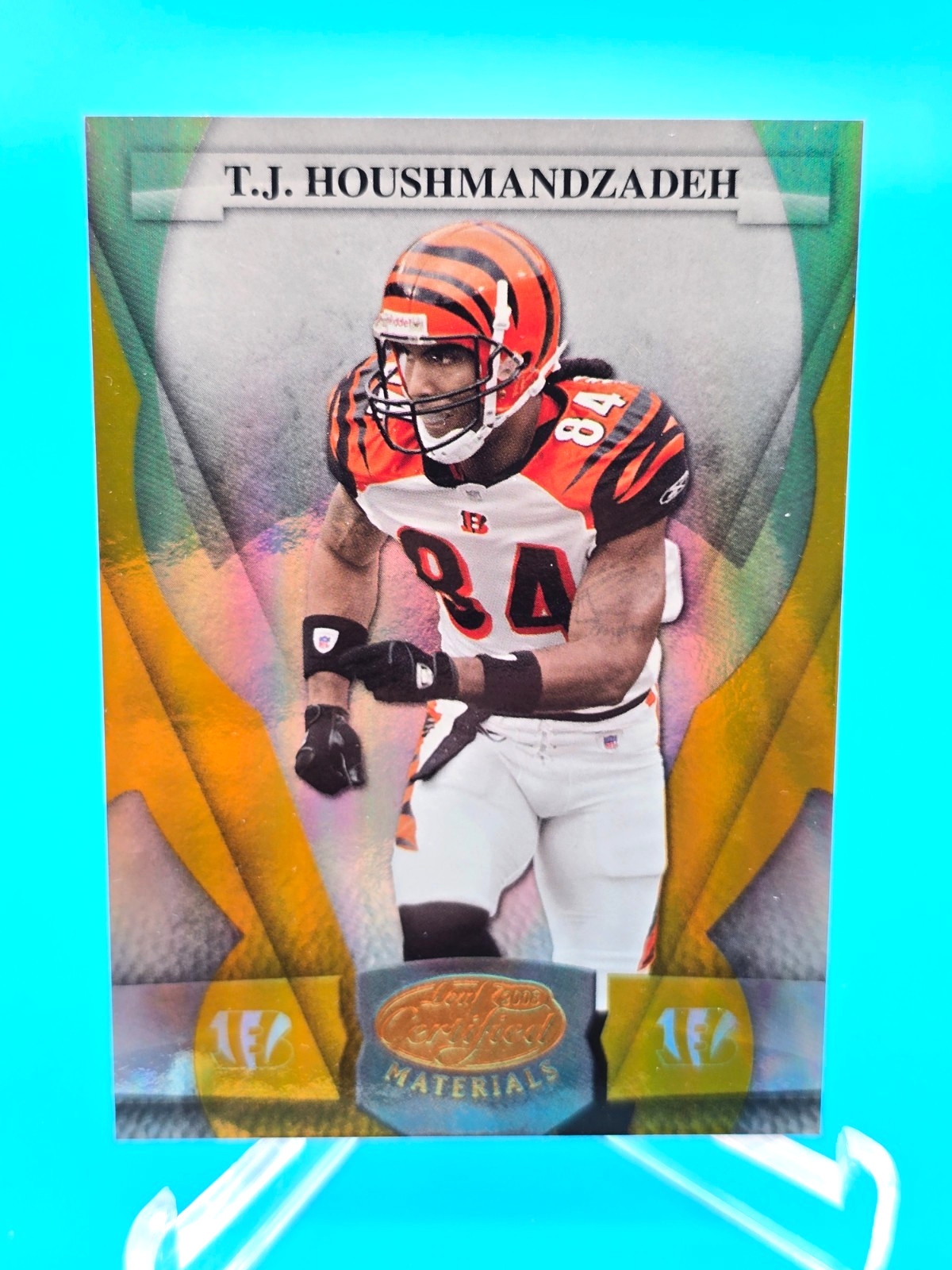 TJ Houshmandzadeh 2008 Leaf Certifed Gold Materials Mirror Gold 22/25 #27 Bengal