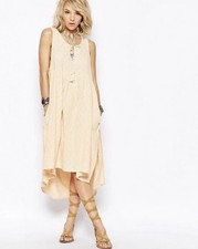 Free People Perfect Day Extreme Dress In Light Peach Size L NWT