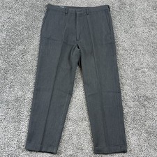VTG Polo Ralph Lauren Pants Mens 36x30 Dark Gray Twill Wool Blend Made in USA