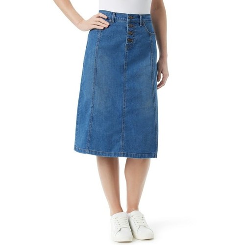 Gloria Vanderbilt Damen Naht Midirock Mead Größe 18