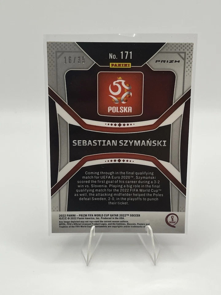 2022 Panini Prizm World Cup Qatar - Sebastian Szymanski #171 Breakaway Purple... - Image 2 of 2
