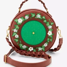 Loungefly The Lord of the Rings Floral Hobbit Door Figural Crossbody Bag