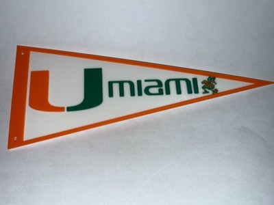College University of Miami Hurricanes Themed Pennant