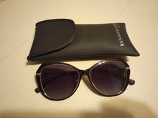 Kenneth Cole Reaction Black Gold RN000 Women's Cat Eye Black/Gold Sunglass