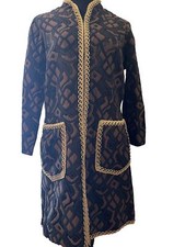 Custom Made Evening brown Brocade blazer Jacket Sz M