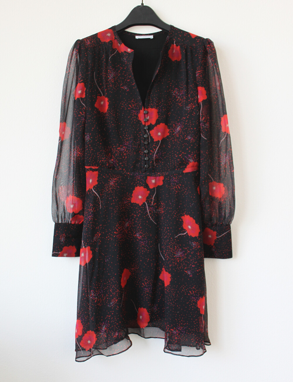 Equipment Long Sleeve Silk Dress, 395, True Black Multi, Size 0, 4 eBay