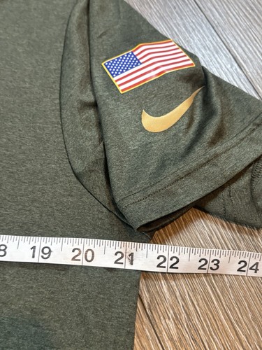 Oakland Raiders Men's NIKE NFL Olive Salute to Service Sideline Shirt Large - Picture 4 of 6