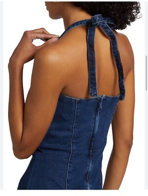 white christmas dresses Vionetta Corset Bodice Denim Midi Dress – VICI main image 1