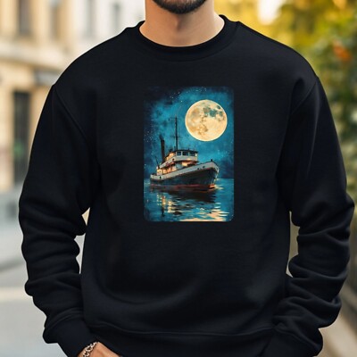 Tugboat Full Moon Sweatshirt Cosy And Perfect For Any Occasion Sbis4XL