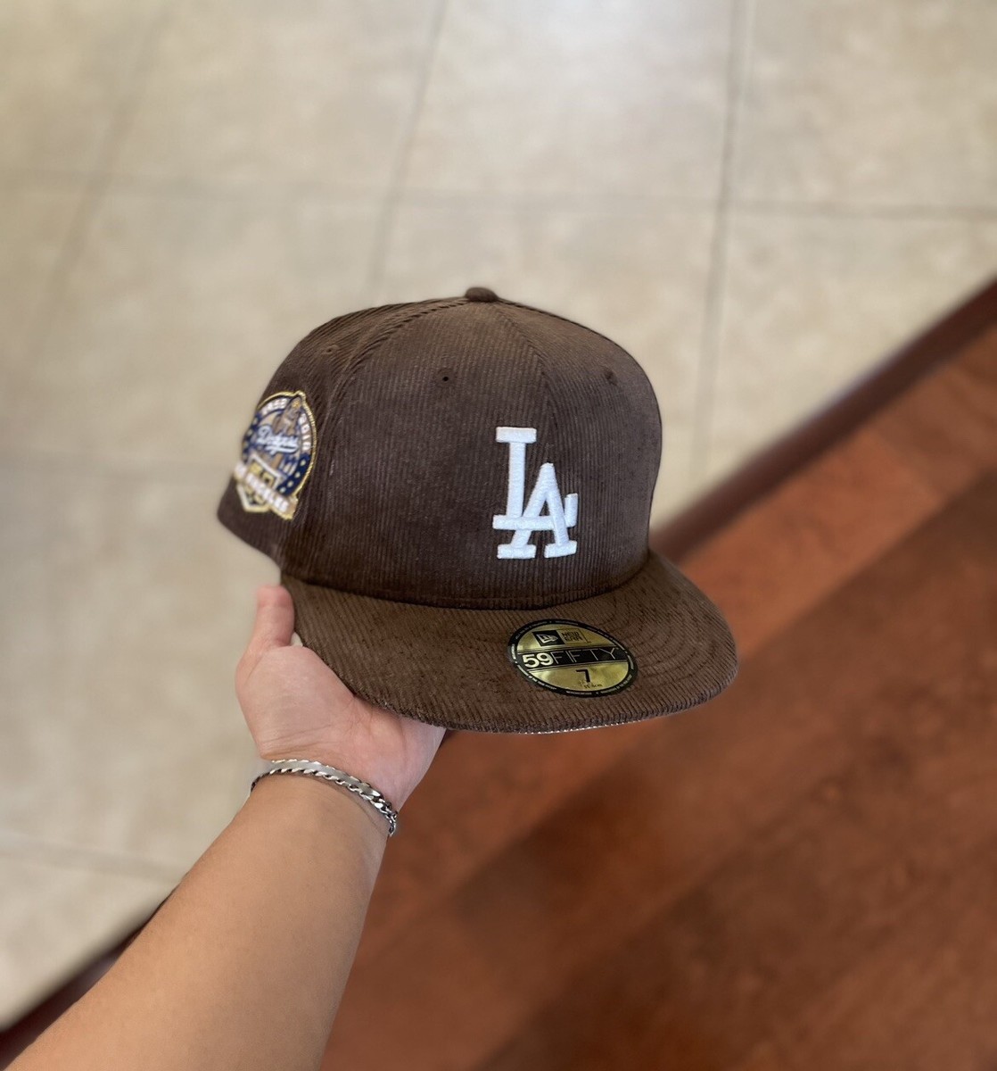 BROWN CORDUROY LOS ANGELES LA DODGERS FITTED HAT CLUB MYFITTEDS
