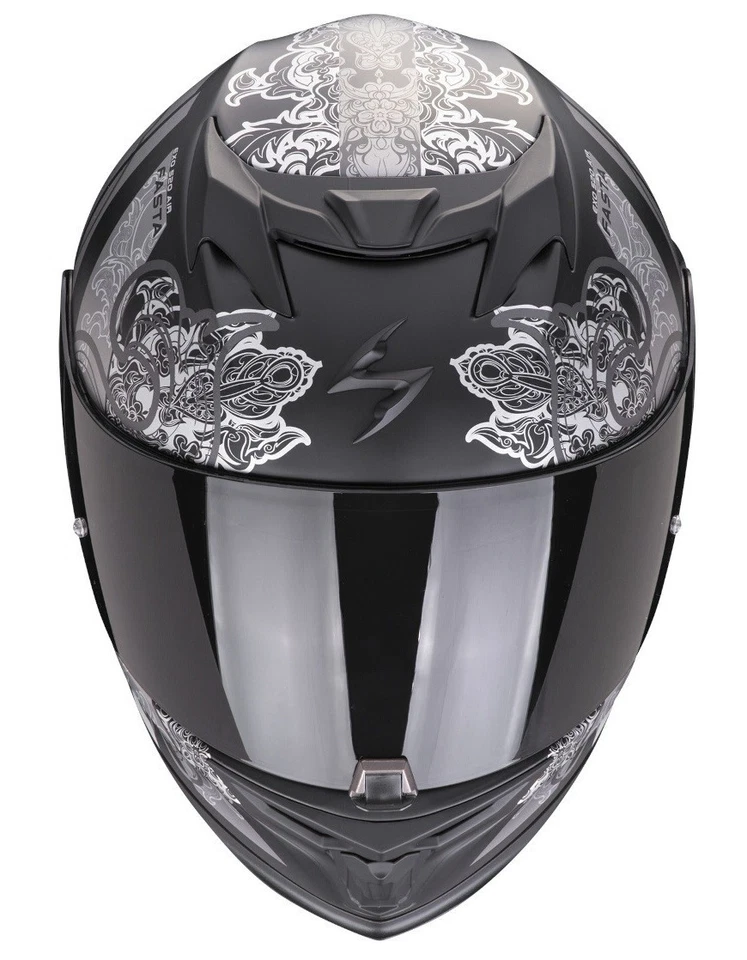 CASCO MOTO INTEGRALE SCORPION EXO 520 EVO AIR FASTA NERO ARGENTO ROSA TG XS - Immagine 3 di 3