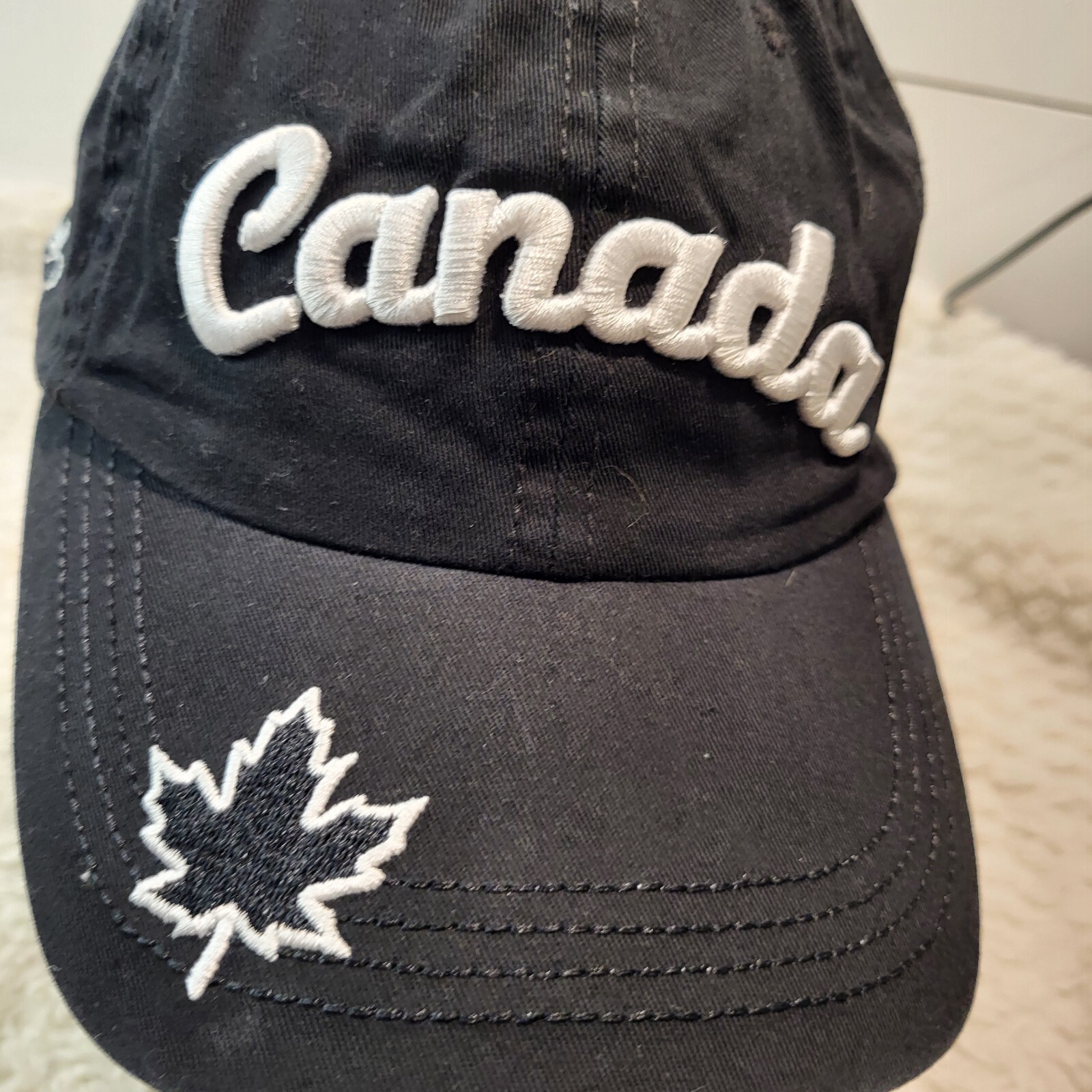 CANADA Black Maple Leaf Hat Snapback Baseball Vin… - image 2
