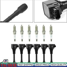 6 Ignition coil+6 Spark Plug UF550 For Infiniti G25 Nissan Maxima 3.5 V6 09-19 Y