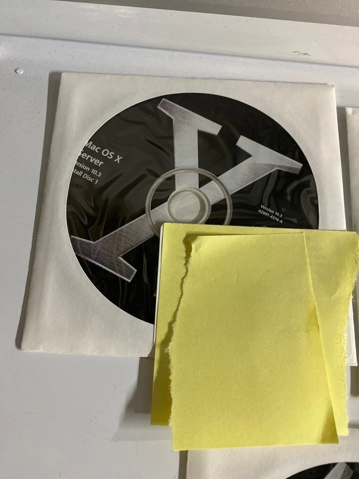 Apple Mac OS X Server 10.3 Panther Three Disk Set, SN Shown, See Details - Image 2 of 4