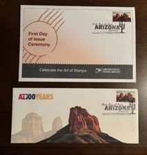 First Day Of Issue Arizona Statehood Unused Stamped Envelopes (2)