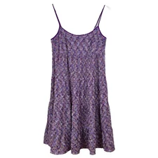 Trina Turk Serpentine Lace Fortuna Crochet Purple Silk Lined Dress Women 10