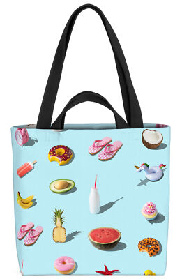 Einhorn Melone Ente Tasche Sommer Obst tropisch Urlaub Reisen Banane Eis Essen