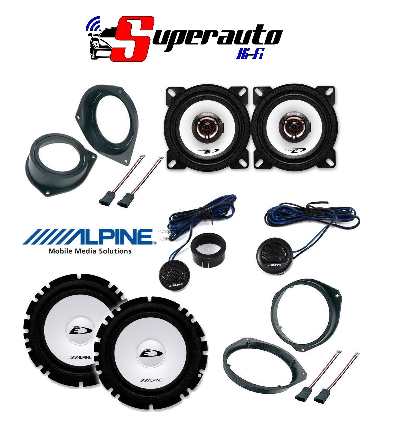 Kit Casse Alpine per Fiat Grande Punto - Suono Italiano, Cuore Alpine
