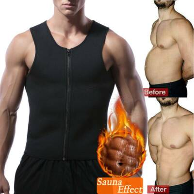 Hot Men's Sweat Sauna Waist Trainer Vest Tops Weight Loss Body Shaper Fat Burner