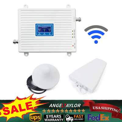 Repeater 900/1800/2100 3G 4G Signal Booster phone Amplifier Kit GSM DCS Tri Band