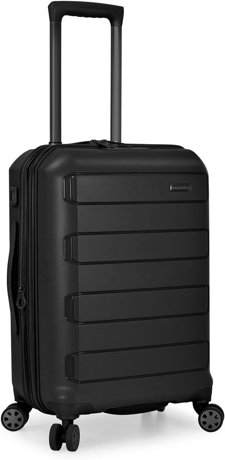 Pagosa Indestructible Hardshell Expandable Spinner Luggage, Black, Carry-On
