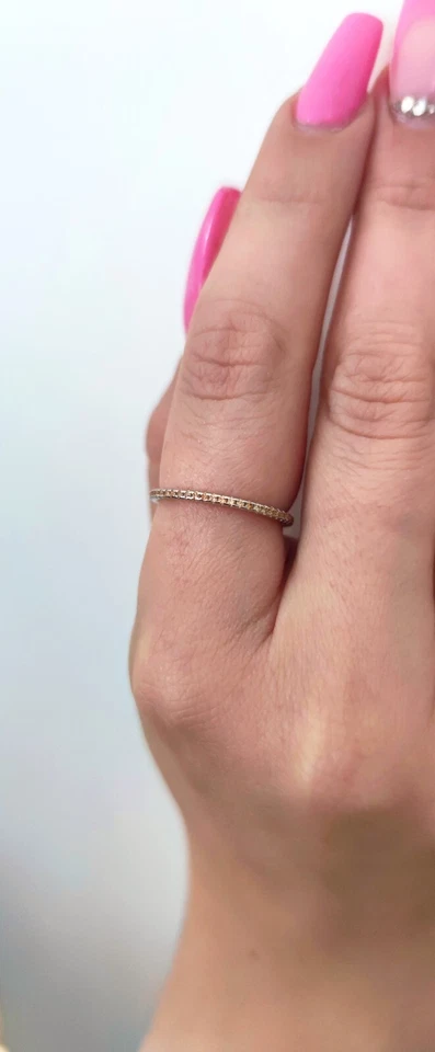 Anello Veretta Girodito Oro in argento 925 rodiato - Rainbow Collection - Immagine 2 di 4