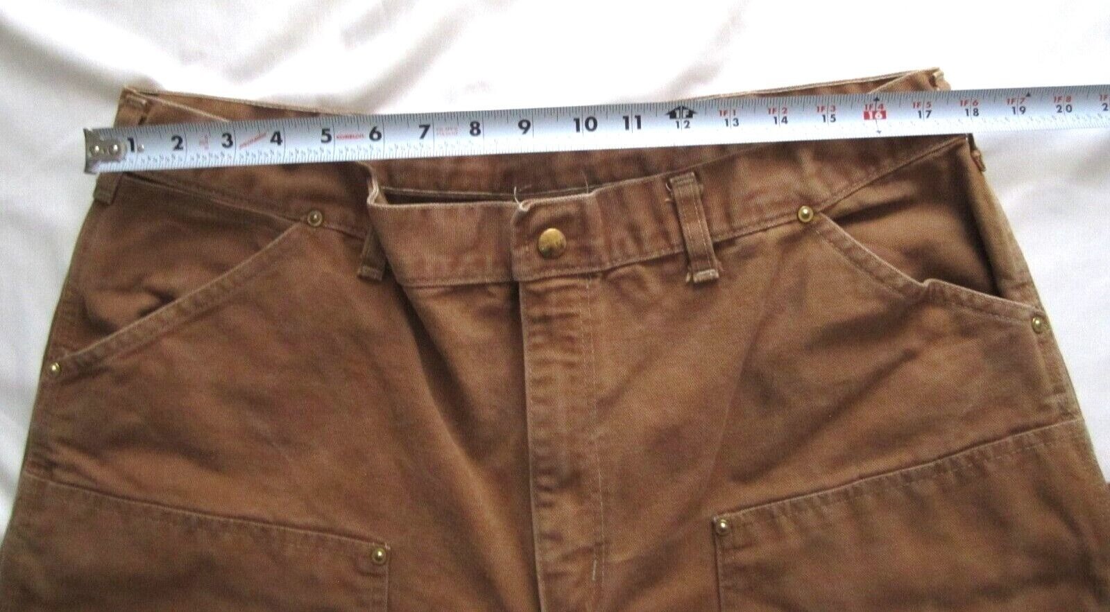 1980s Vtg Carhartt Pants Men Streetwear Rugged Double Knee Sz 38 x 32 (MP260)USA thumbnail 6