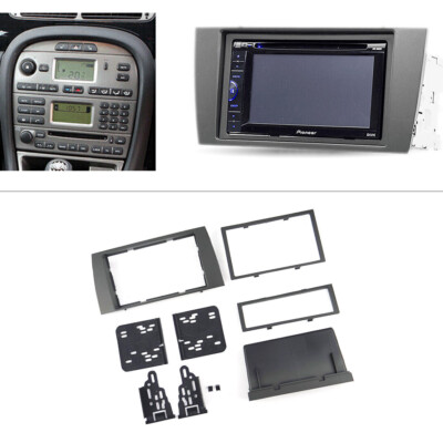 Stereo Radio Fascia Panel 2 Din Frame Kit Fit For JAGUAR X-type 2002-2008 Car