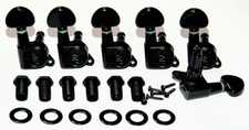 Gitarrenteile WILKINSON MINI BUTTON 19:1 Verhältnis - Stimmgerät Set - 6 Inline - SCHWARZ