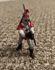 PAPO  Action Figure Medieval Fantasy Red Knight Caped Crusader Sword Broadsword