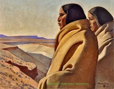 Navajoes Watching 8.5x11" Photo Print Maynard Dixon Western Landscape Fine Art 