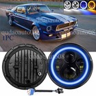 Blue Halo 7" Round Led Headlight Fit Ford Mustang 1965 1966 1967 1968 1969-1973