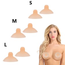 2Pcs Silicone Nipples Cover Gel Breast Form Bra Pad Sticker Reusable Washable