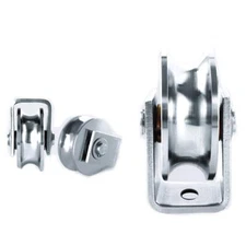 Industrial 304 Stainless Steel U Groove Sliding Wheel Roller Track Rail Rigid...
