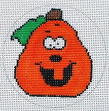 Jack O Lantern Halloween Ornament Hand Painted Needlepoint Canvas